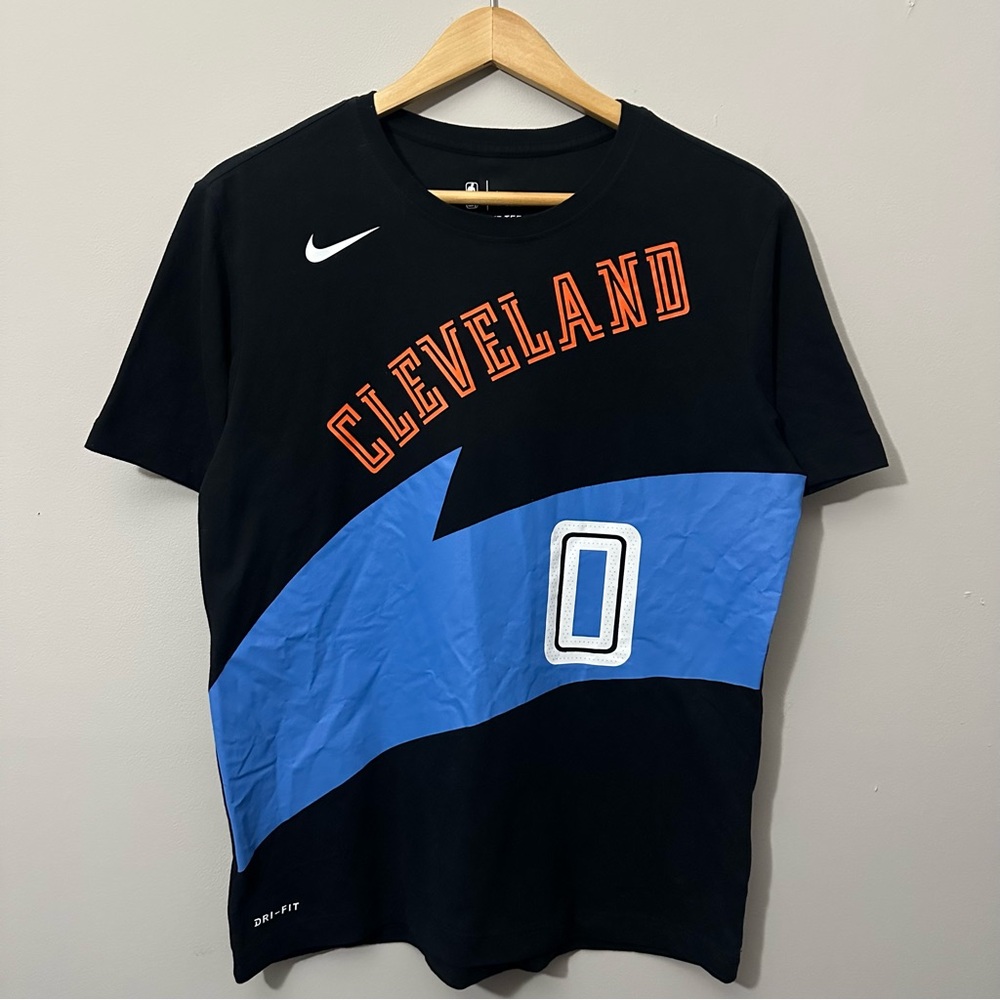 Nike Cleveland Cavaliers Kevin Love 90s Retro Black Blue T Shirt Mens Medium